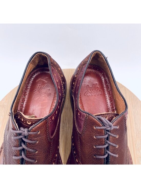 Johnston Murphy Shoes Mens 11.5 Red Soft Leather Wingtip Oxfords Preppy